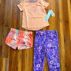 Cat & Jack Girls 3pc PJ Set - XS(4/5)